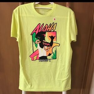 Project X, small tee, CrossFit workout. Fitness. Aloha. Hawaii. Neon yellow